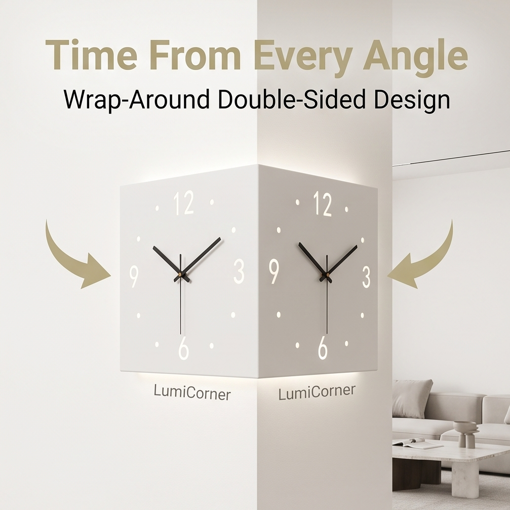 LumiCorner™ Smart Motion Corner Clock